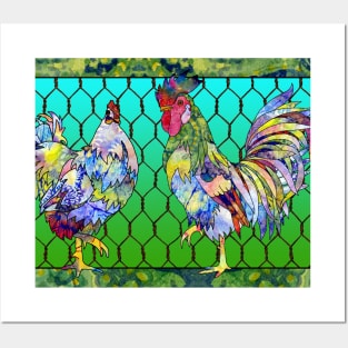 Hen and Rooster Posters and Art